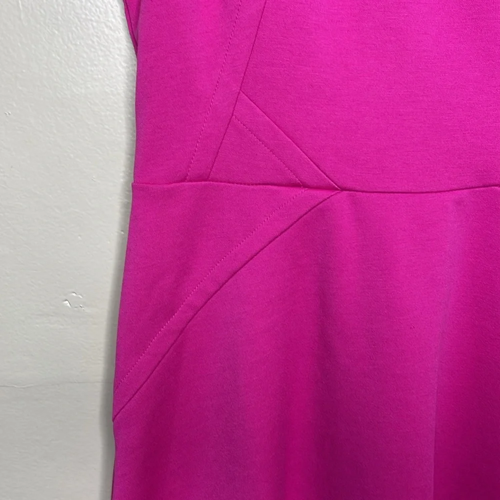 JENNIFER LOPEZ Dress Pink Ponte Knit Flattering MIDI Stretchy Sleeveless 6